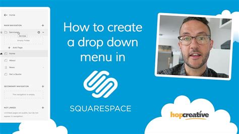 squarespace template with drop down menu